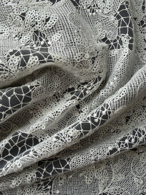 Ivory Sequin Embroidery Lace - EB3038