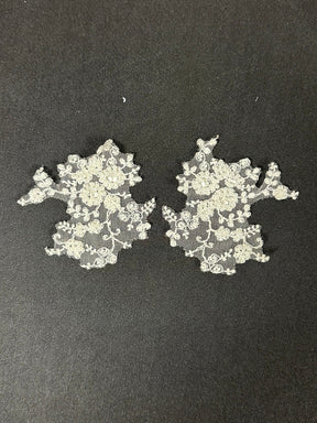 Ivory Floral Lace Appliques - T24