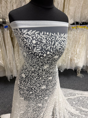 Embroidered Beaded Tulle - EB1108