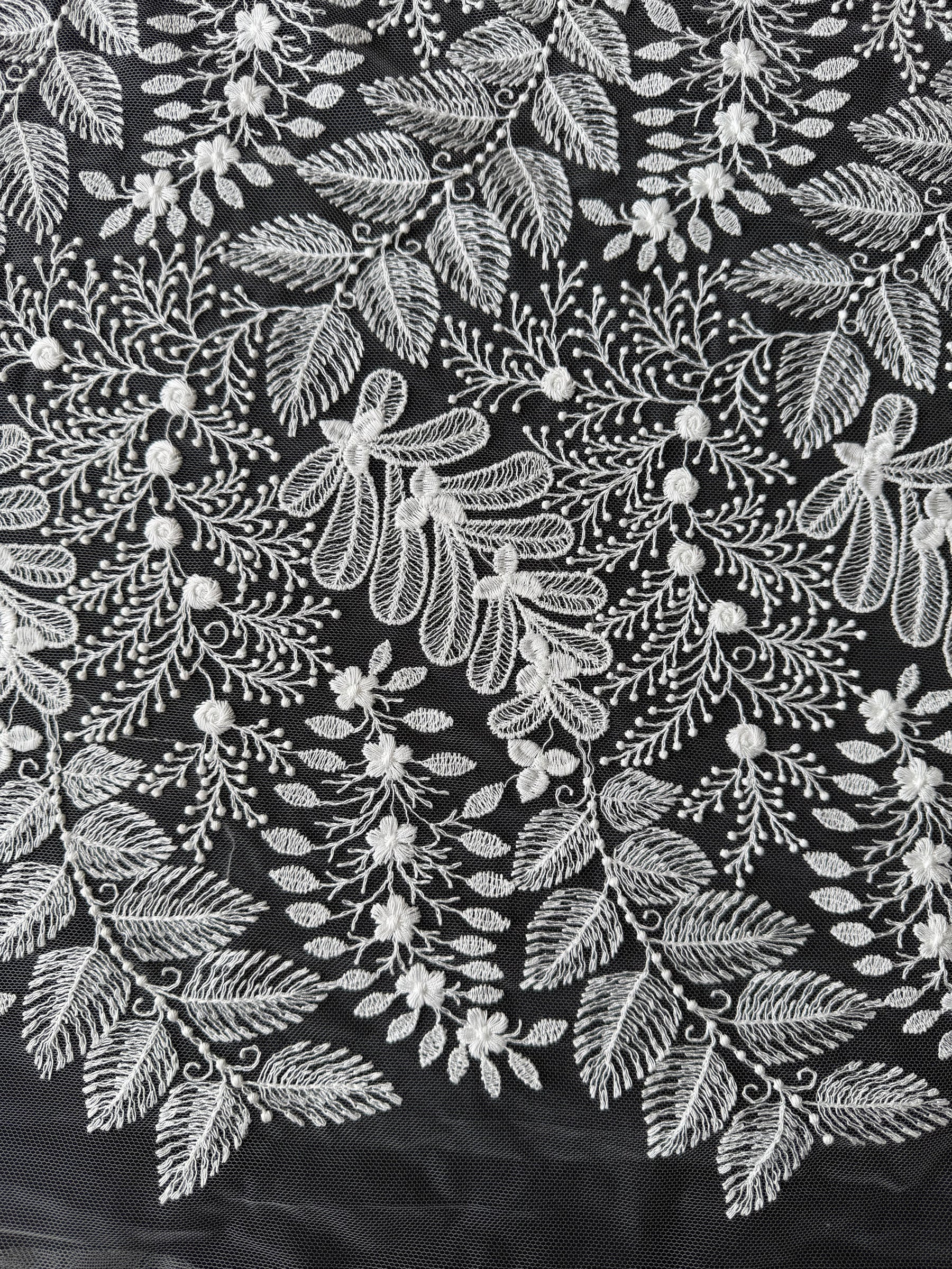 Ivory Embroidered Lace - Essential