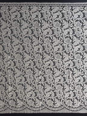 Dark Nickel Grey Chantilly Lace - P244