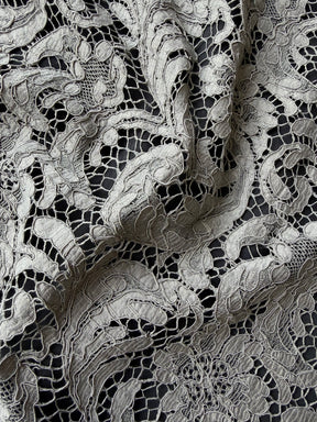 Dark Nickel Grey Chantilly Lace - P244