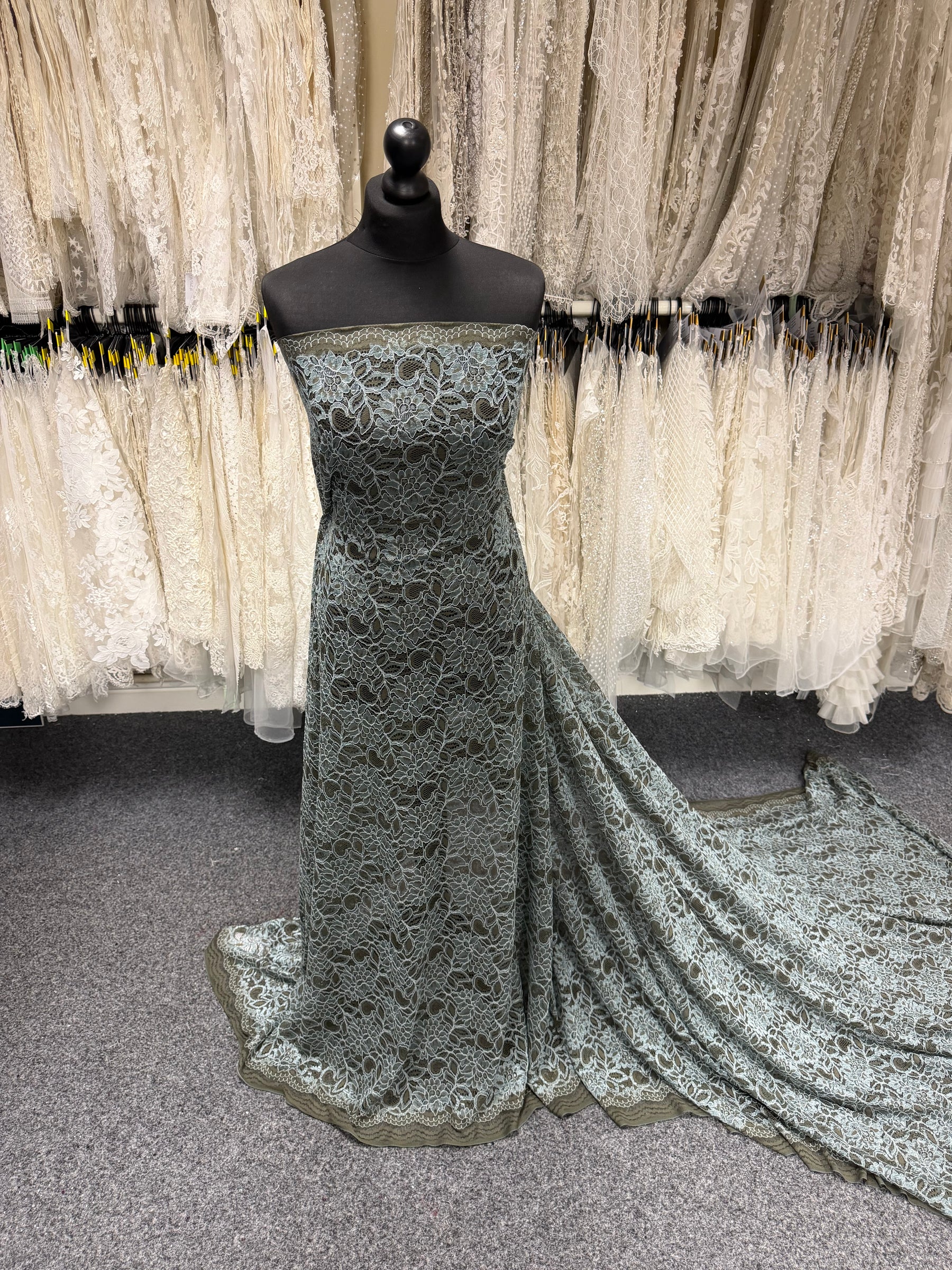 Duck Egg Corded Lace - Tocca