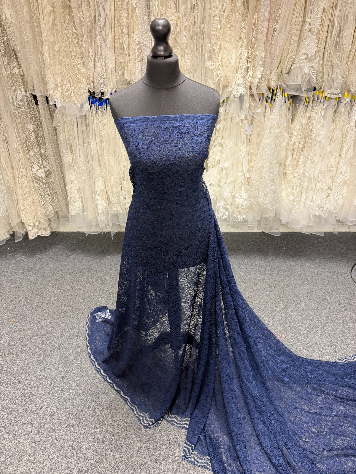 Arabian Blue Corded Lace - Tocca