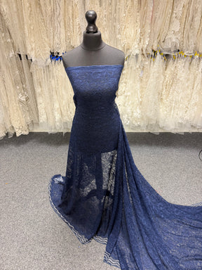 Arabian Blue Corded Lace - Tocca