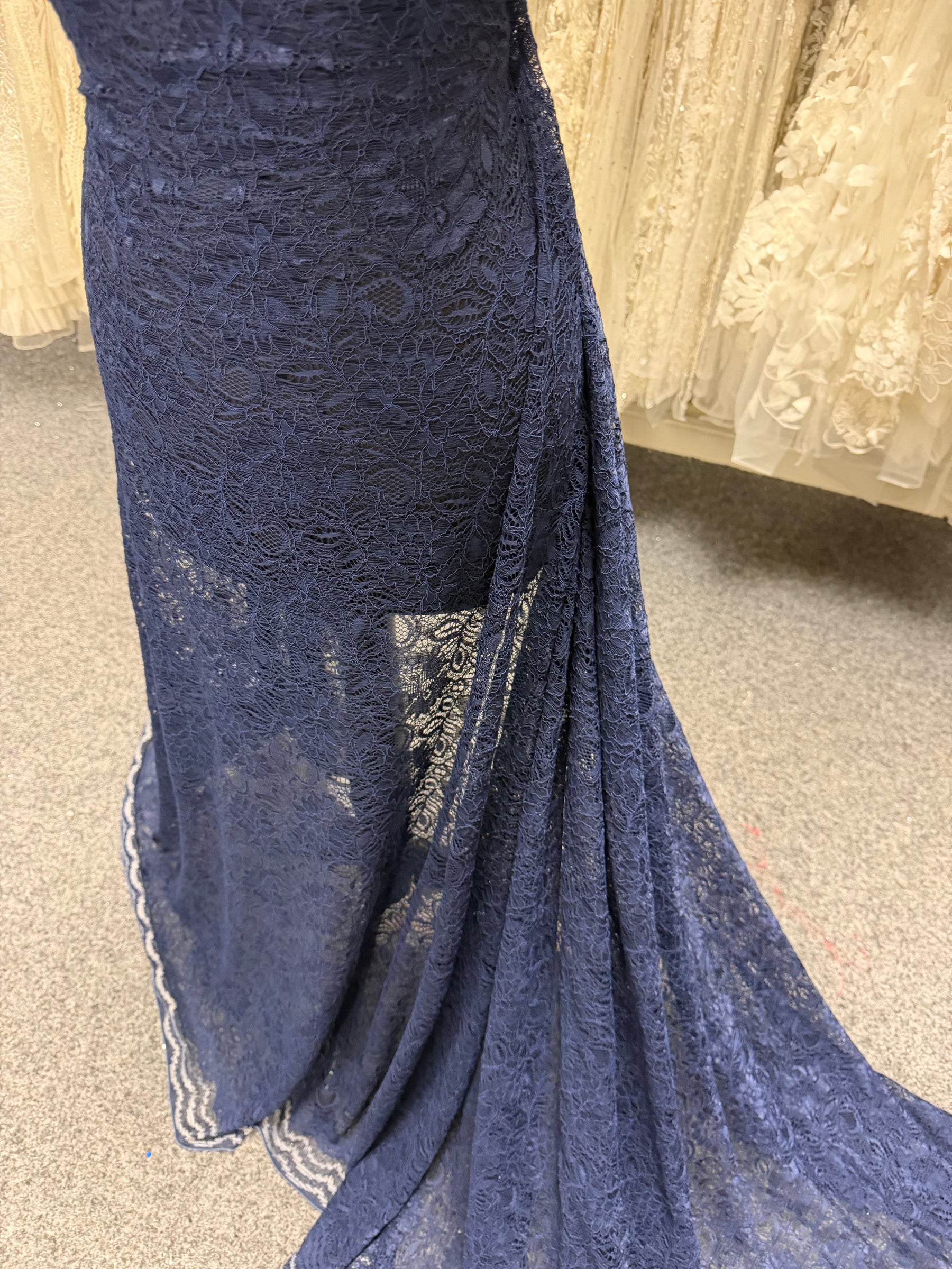 Arabian Blue Corded Lace - Tocca