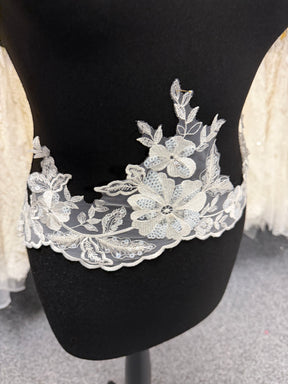 Ivory Sequin Edging - EF3003