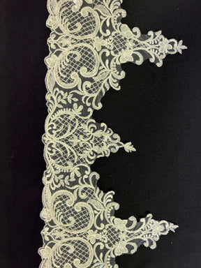 Ivory Sequin Edging - EF3001