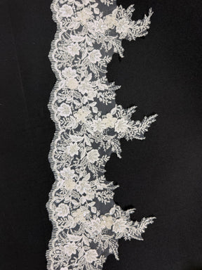 Ivory 3D Beaded Edging - EF2007
