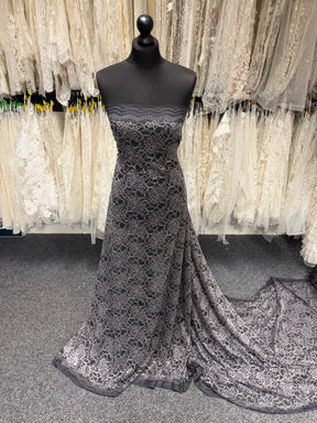Slate Grey Corded Lace - Tocca