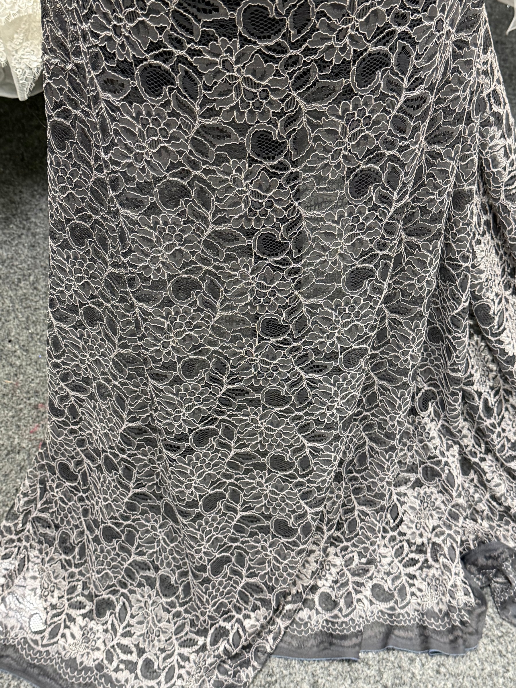 Slate Grey Corded Lace - Tocca