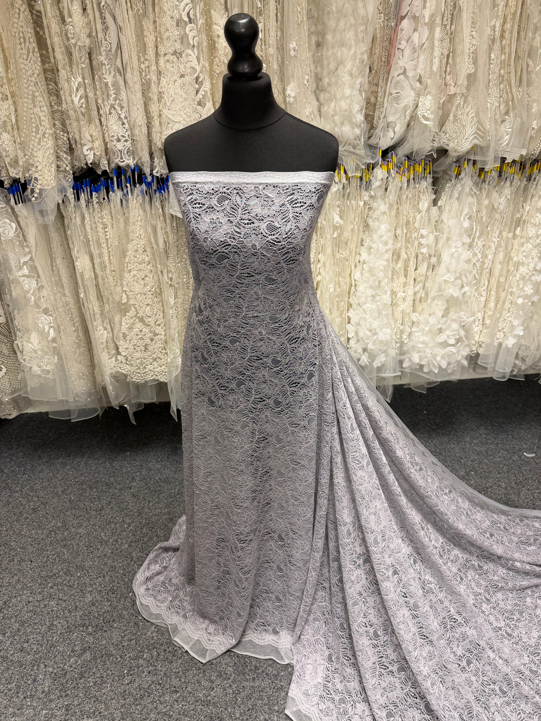 Silver Blush Corded Lace - Tocca