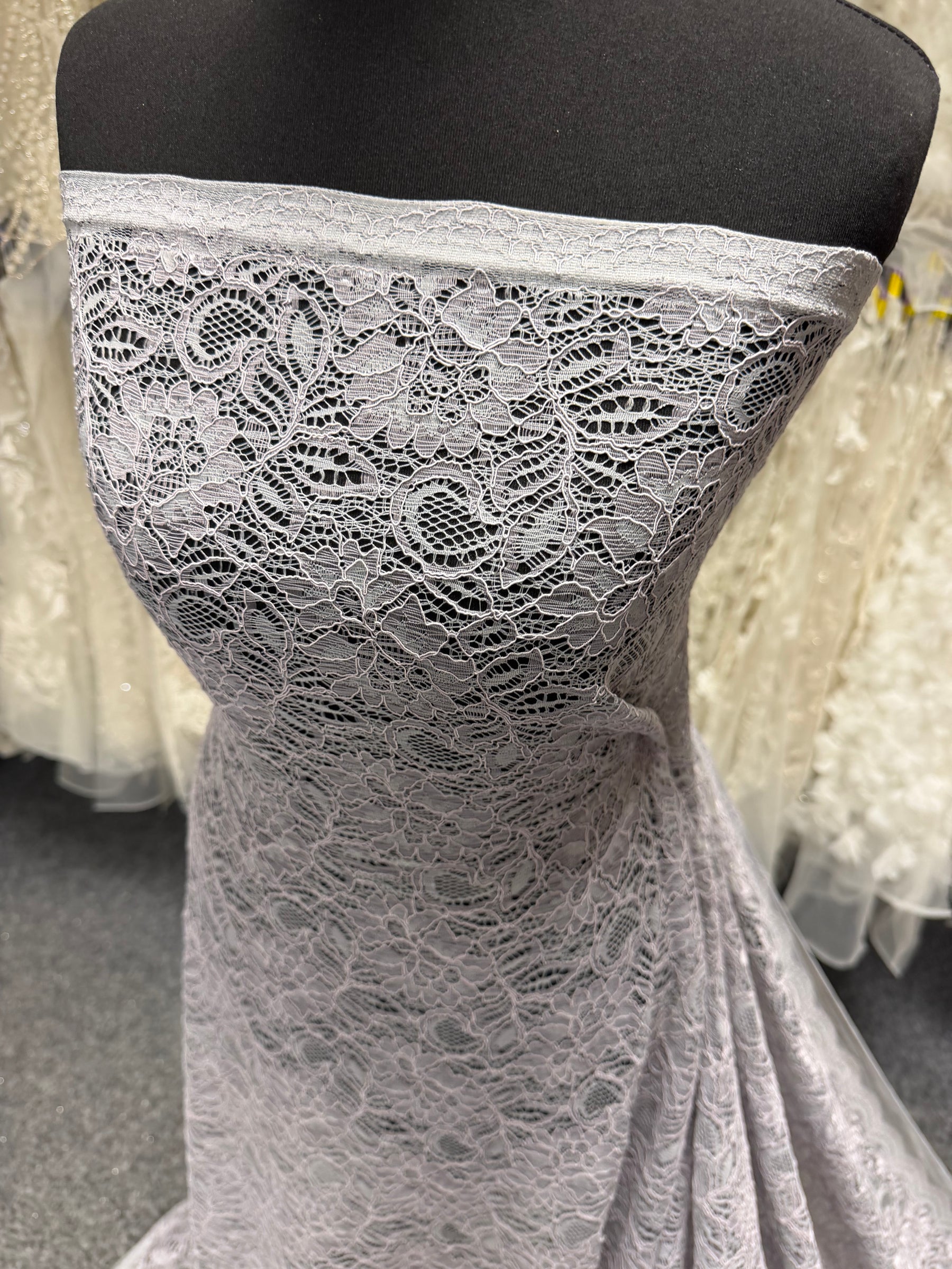 Silver Blush Corded Lace - Tocca