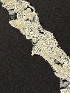 Ivory Beaded Edging - EF2001