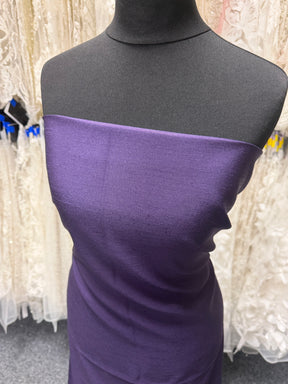 Dark Purple Polyester Satin Backed Dupion - Clarity