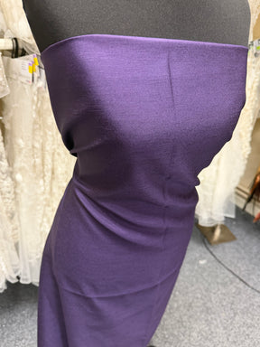 Dark Purple Polyester Satin Backed Dupion - Clarity