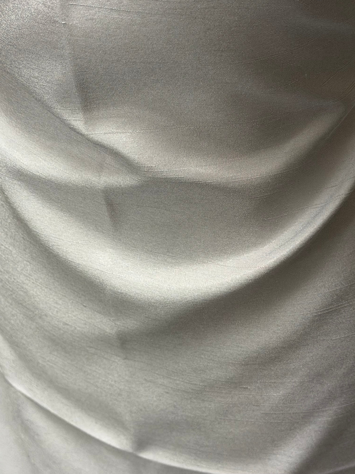 Silver Polyester Satin Backed Dupion - Clarity (P967)