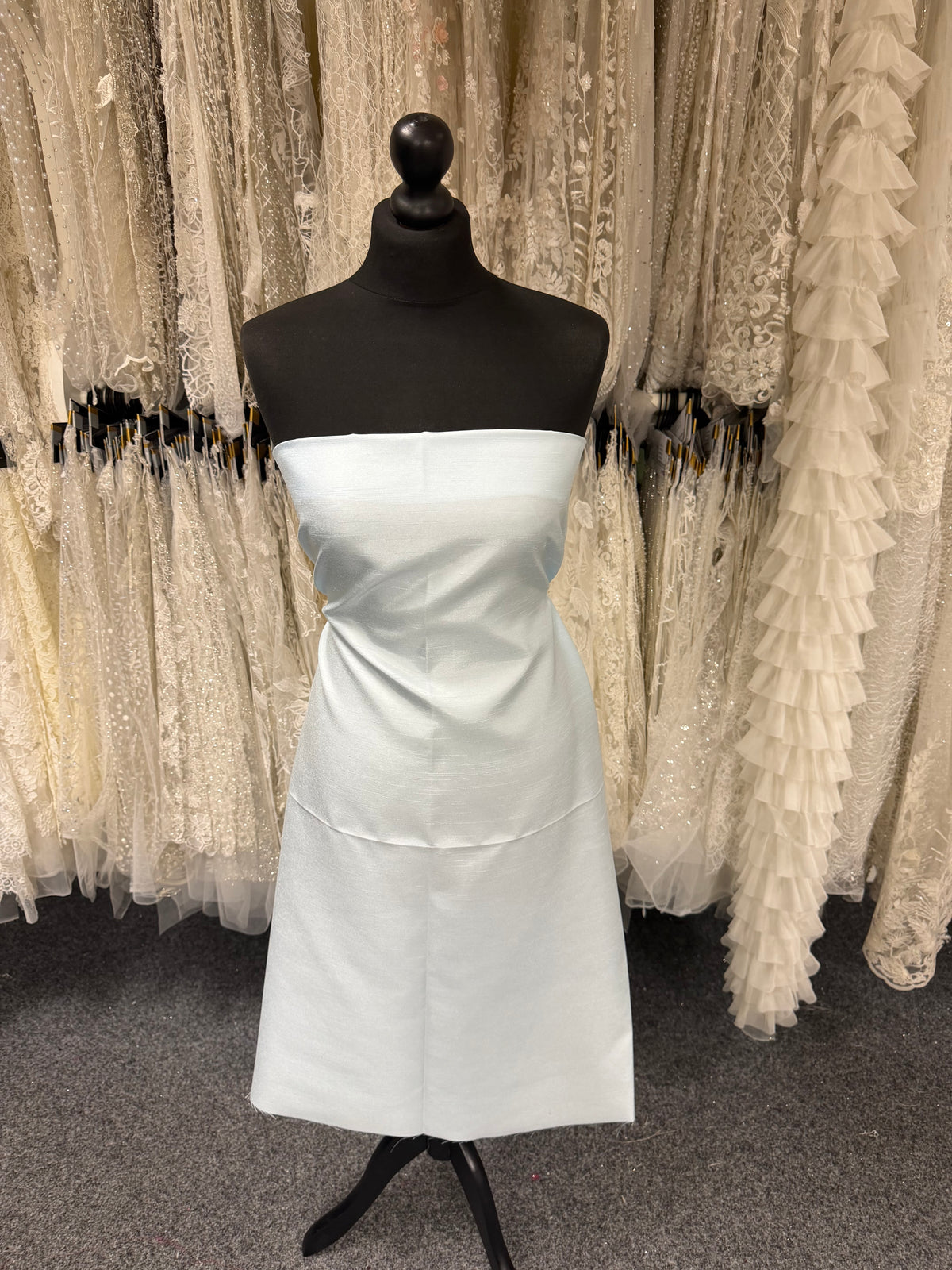 Aqua Polyester Satin Backed Dupion - Clarity (P967)