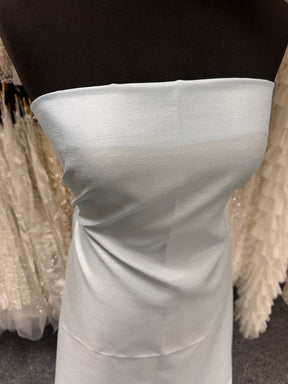 Aqua Polyester Satin Backed Dupion - Clarity (P967)