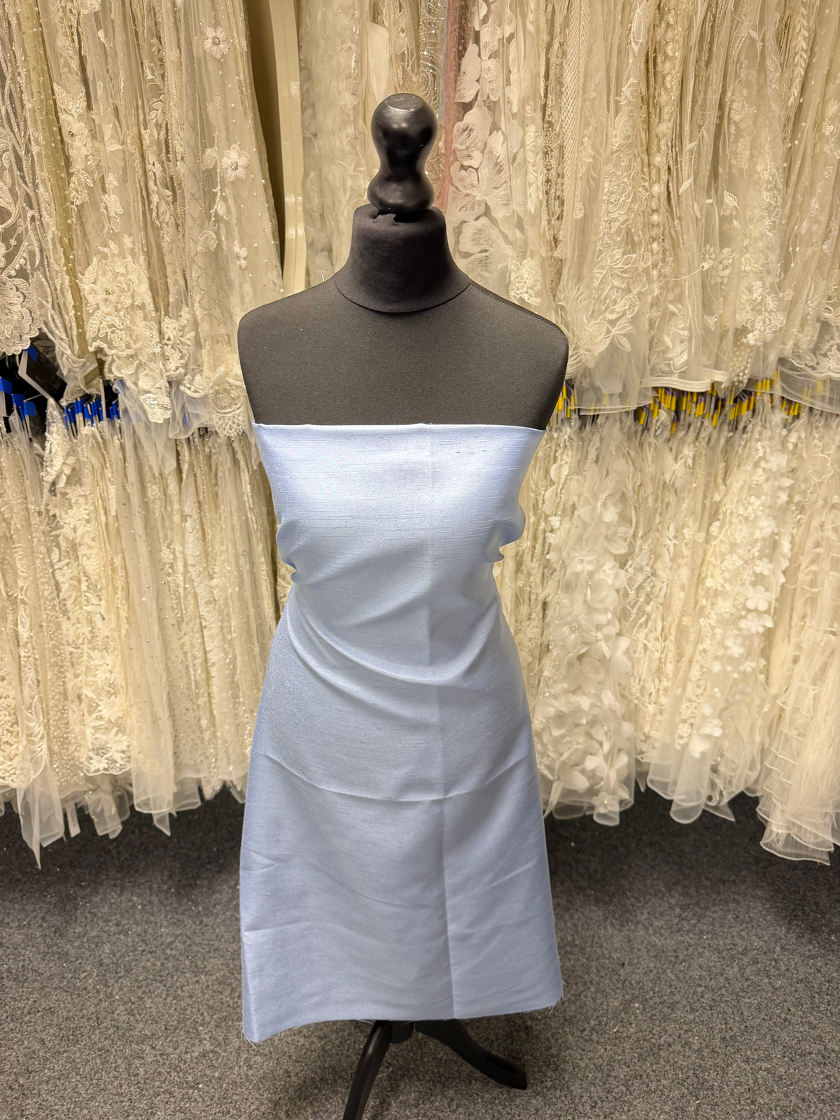 Sky Polyester Satin Backed Dupion - Clarity (P967)