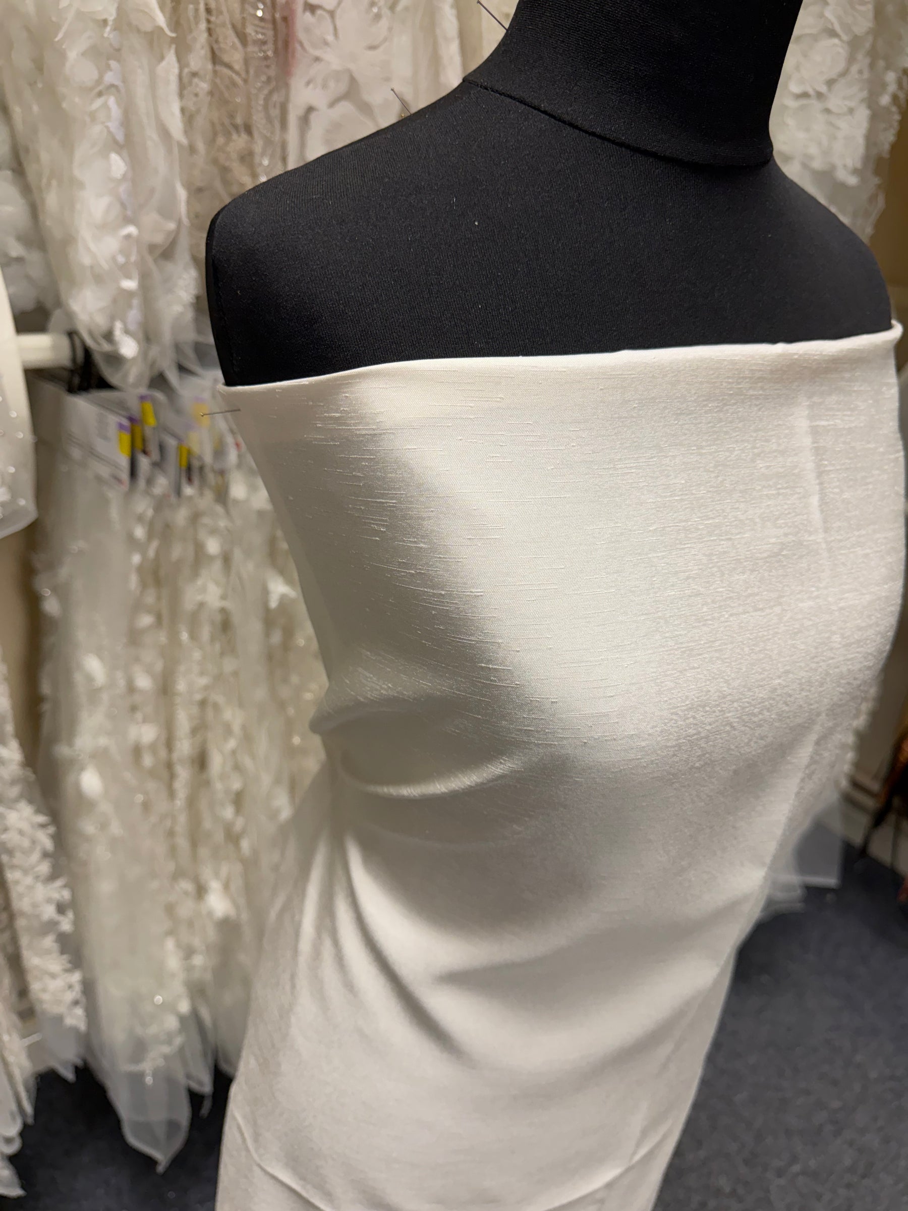 Ivory Polyester Satin Backed Dupion - Clarity (P967)