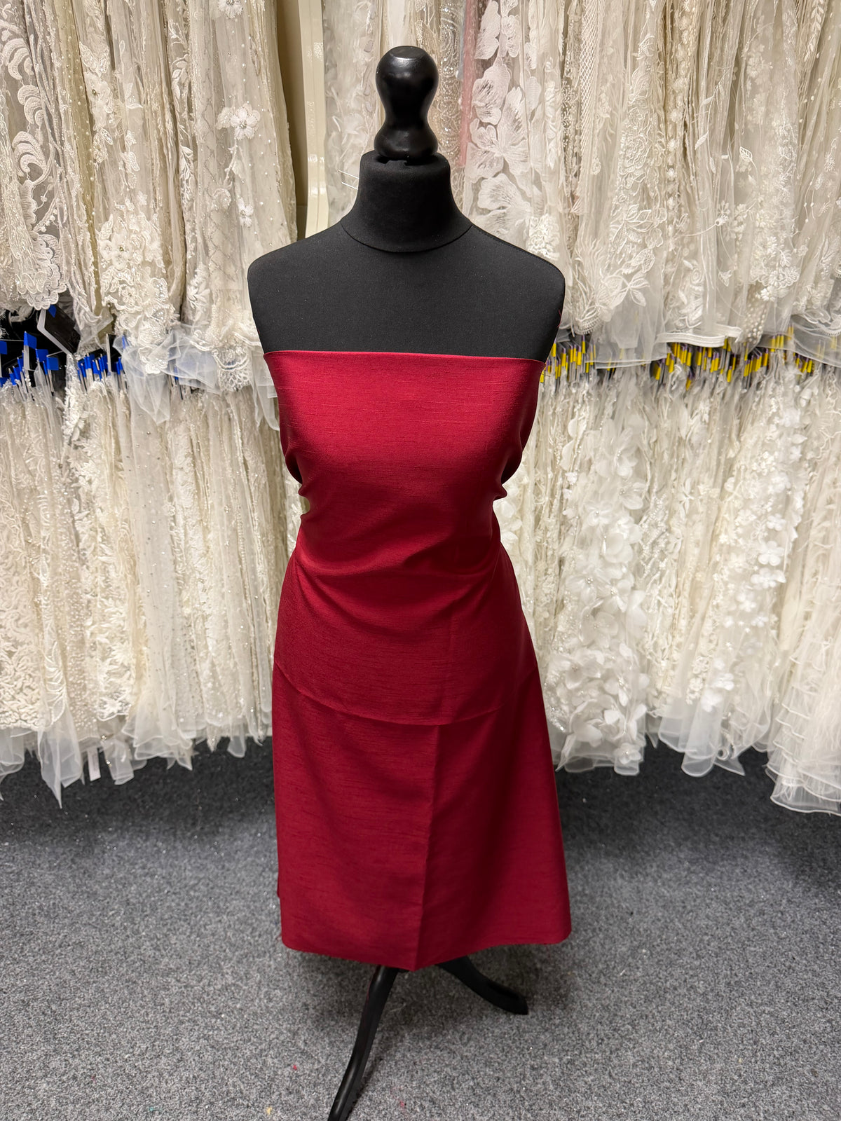 Ruby Polyester Satin Backed Dupion - Clarity (P967)