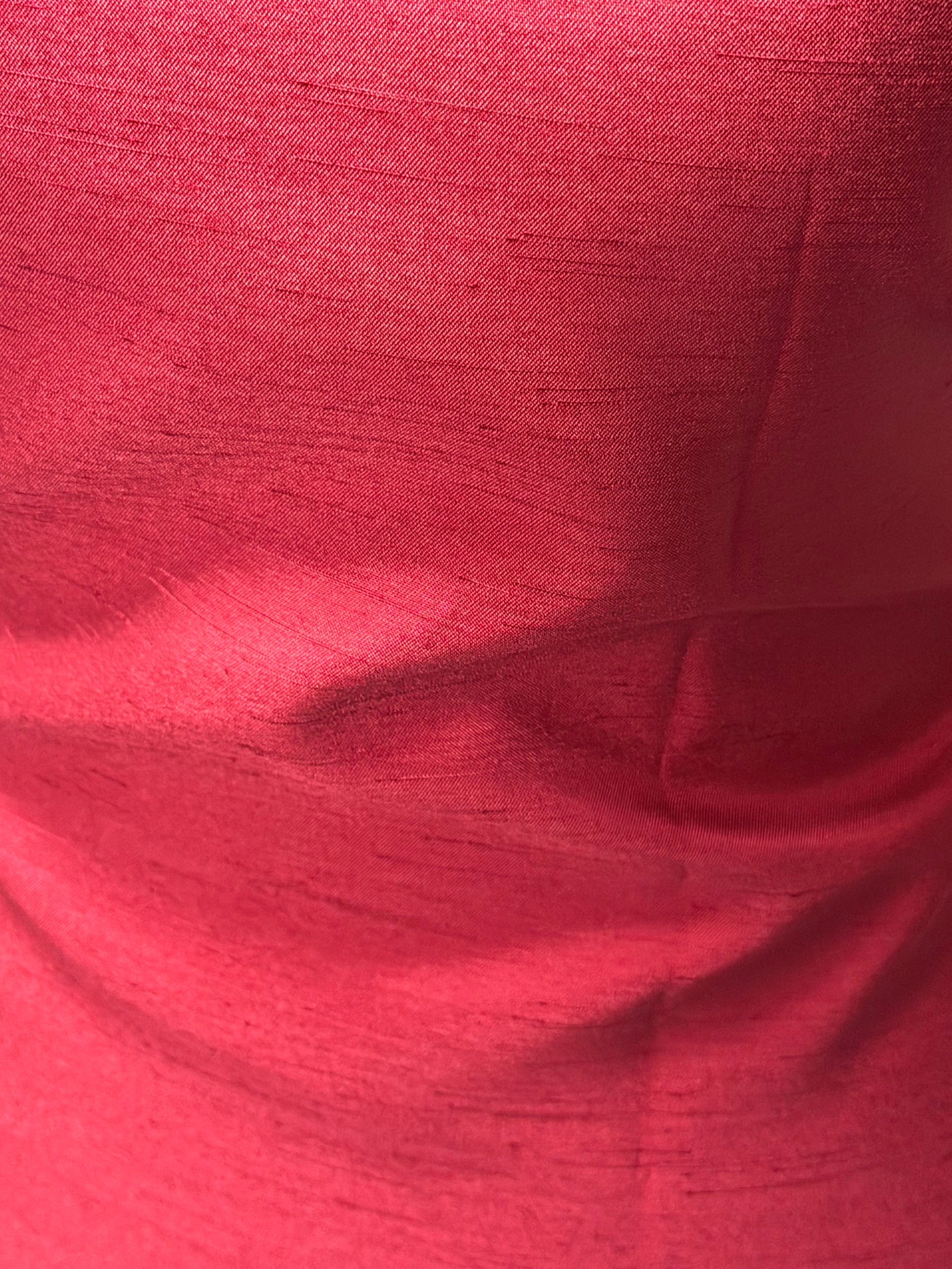 Ruby Polyester Satin Backed Dupion - Clarity (P967)