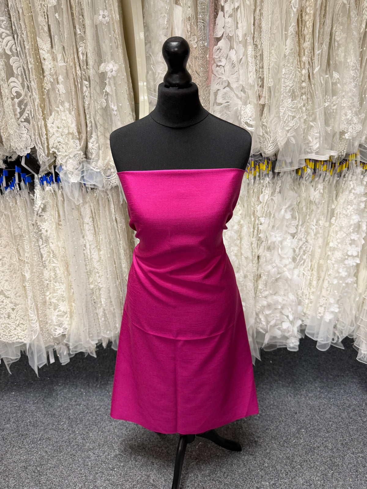 Fuchsia Polyester Satin Backed Dupion - Clarity (P967)