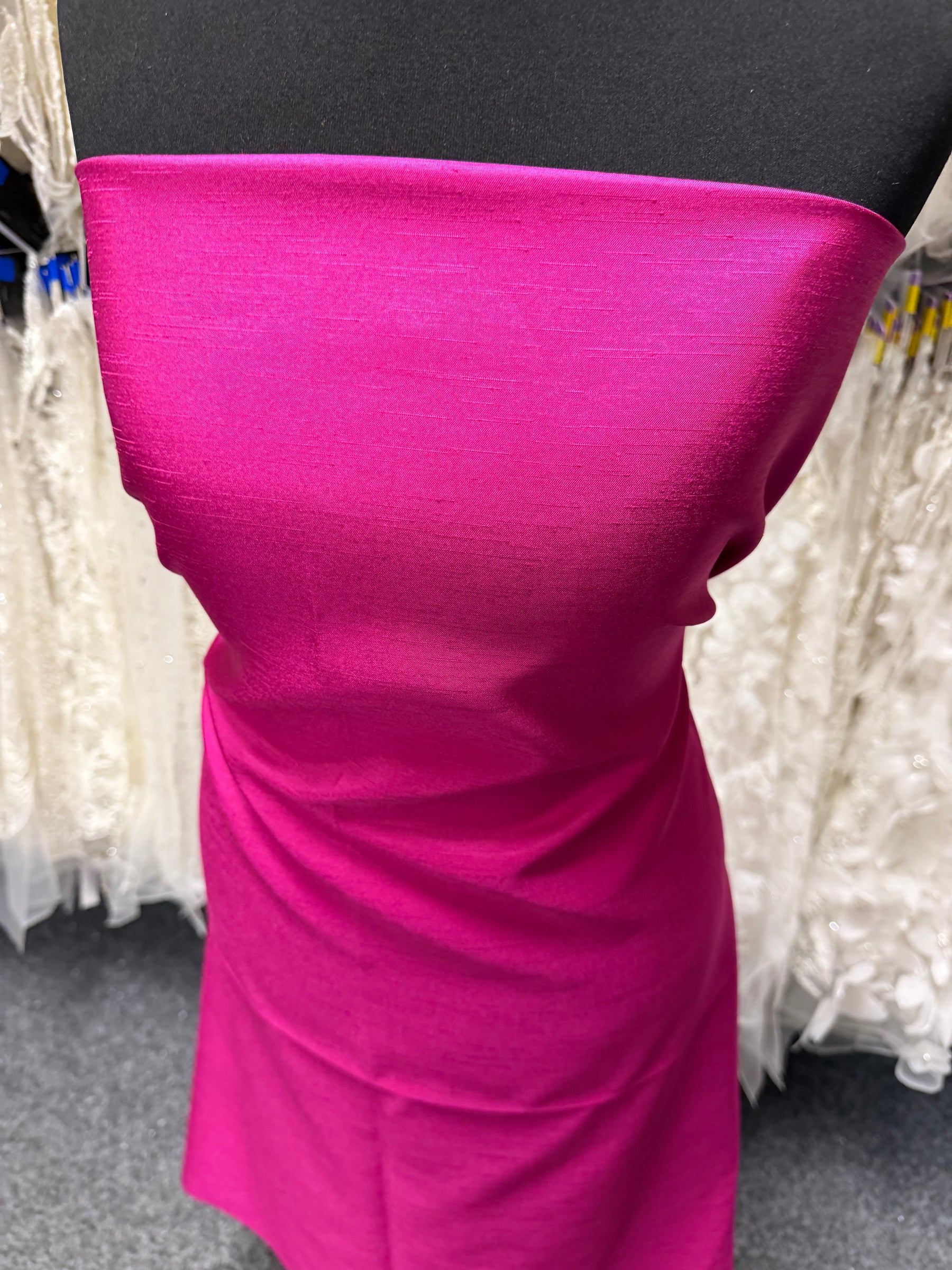 Fuchsia Polyester Satin Backed Dupion - Clarity (P967)