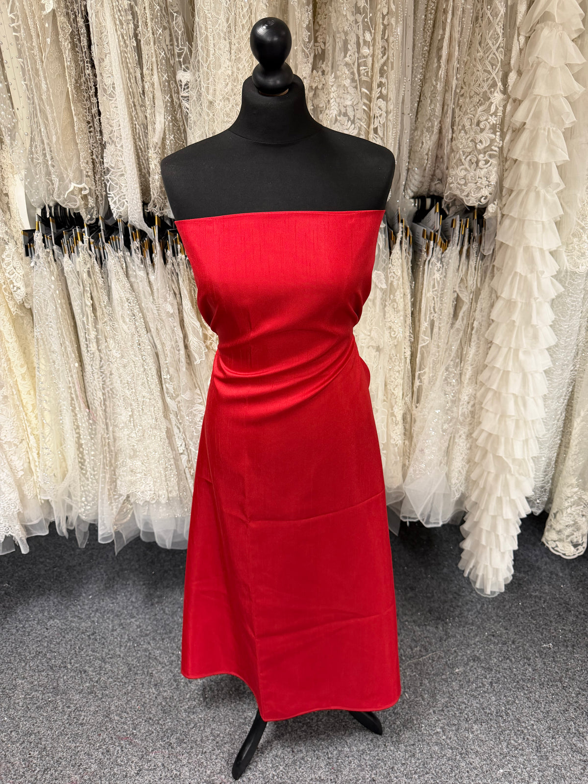 Red Polyester Satin Backed Dupion - Clarity (P967)