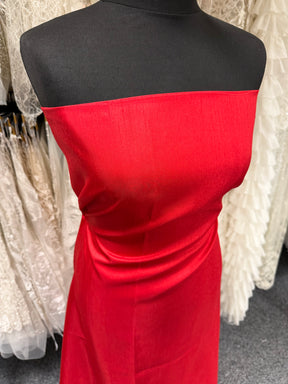 Red Polyester Satin Backed Dupion - Clarity (P967)