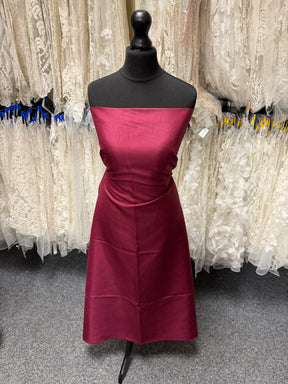 Dark Wine Polyester Satin Backed Dupion - Clarity (P967)