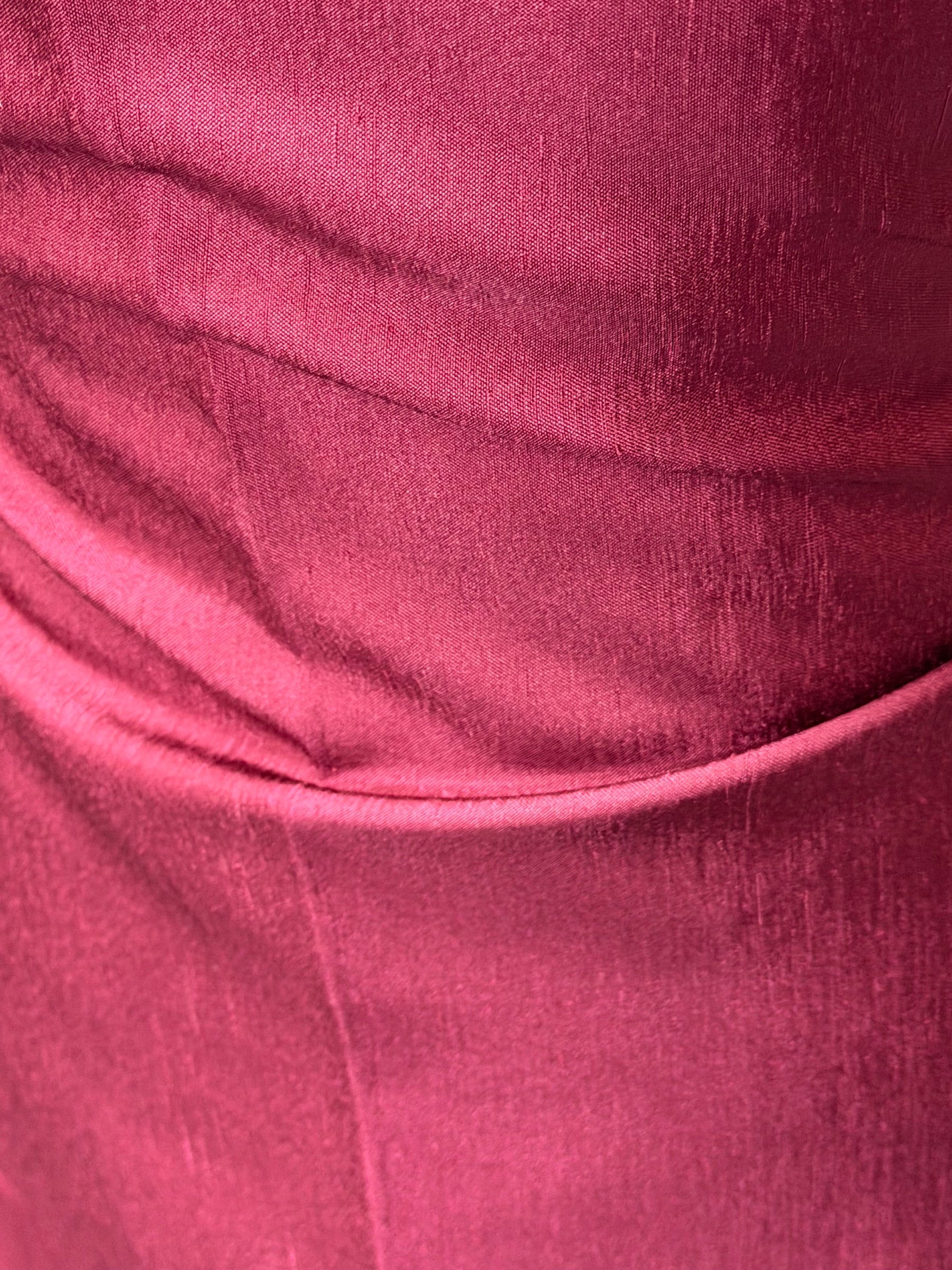 Dark Wine Polyester Satin Backed Dupion - Clarity (P967)