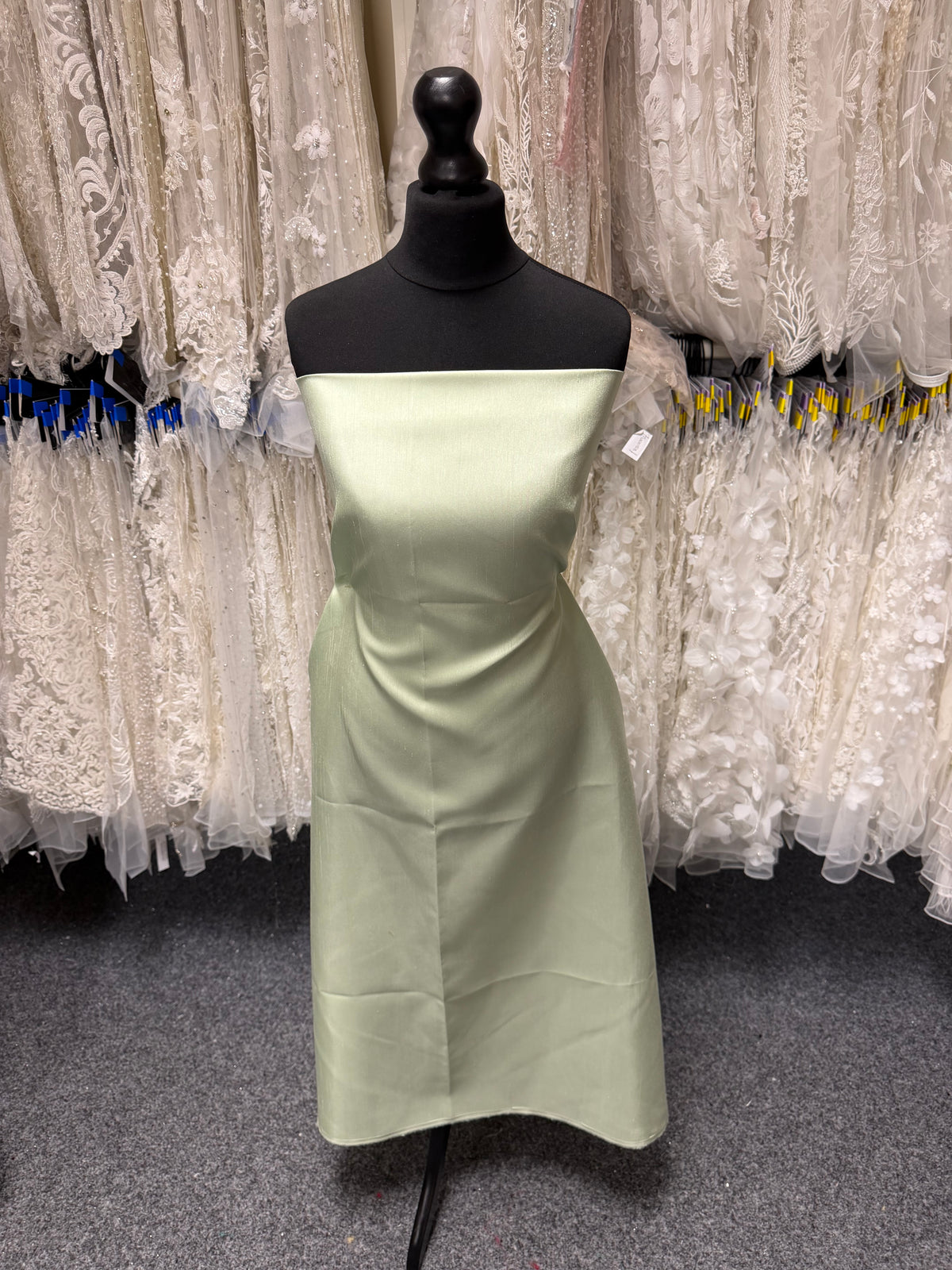 Mint Polyester Satin Backed Dupion - Clarity (P967)