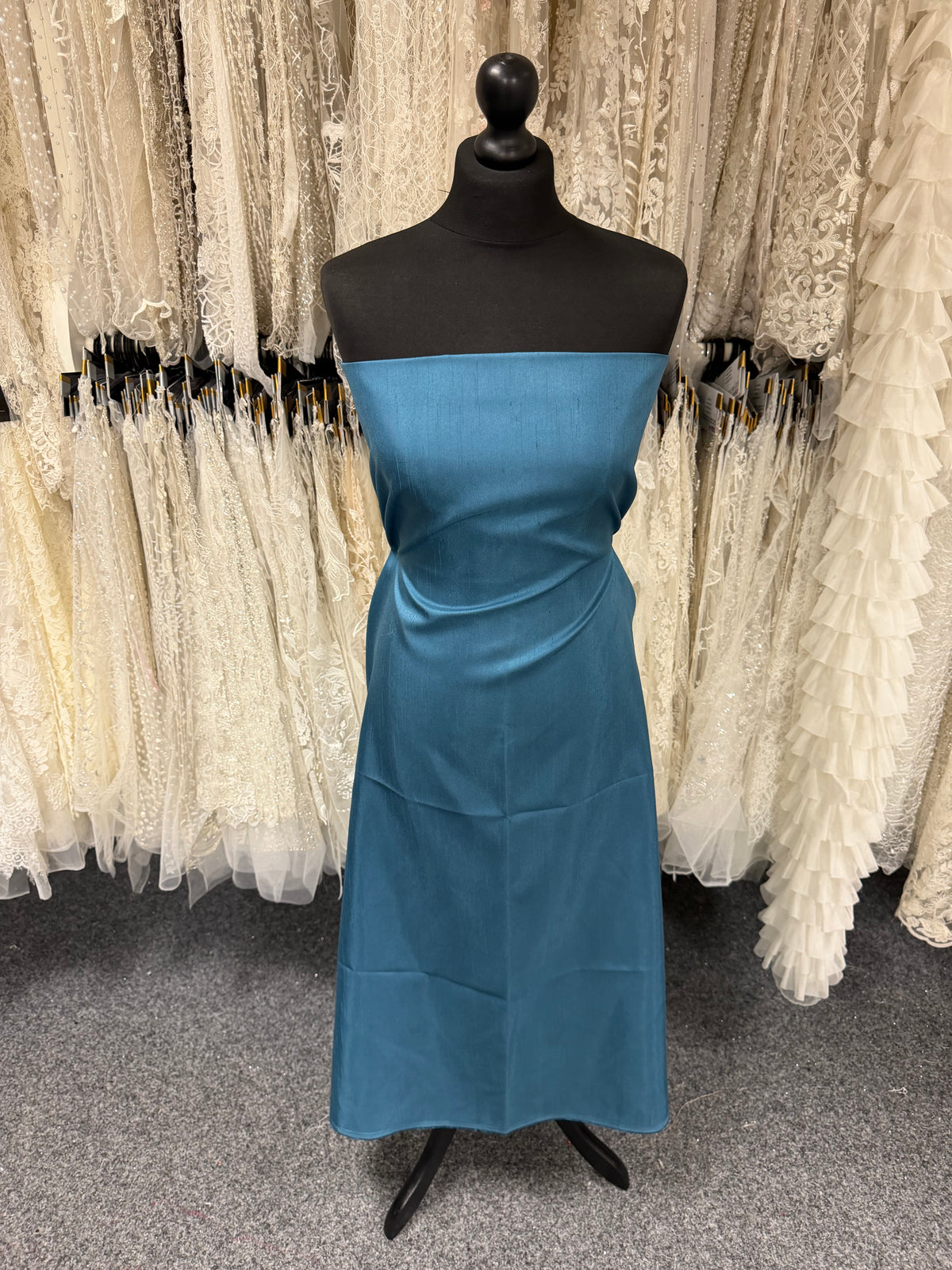 Teal Polyester Satin Backed Dupion - Clarity (P967)
