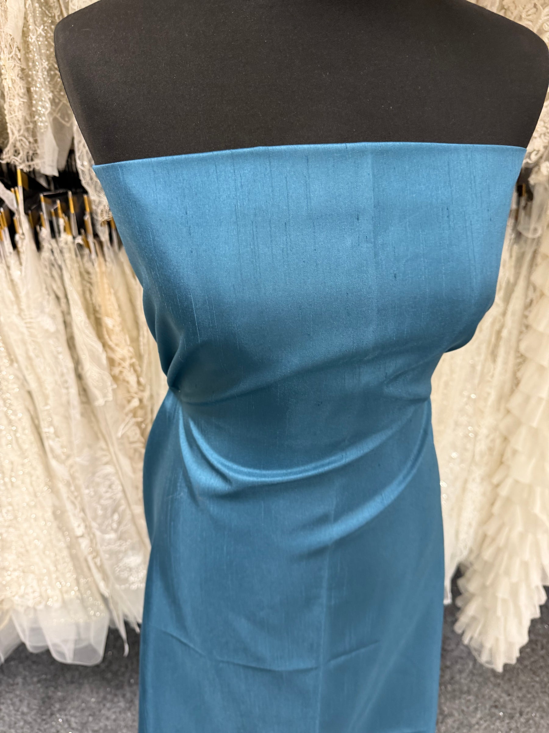 Teal Polyester Satin Backed Dupion - Clarity (P967)