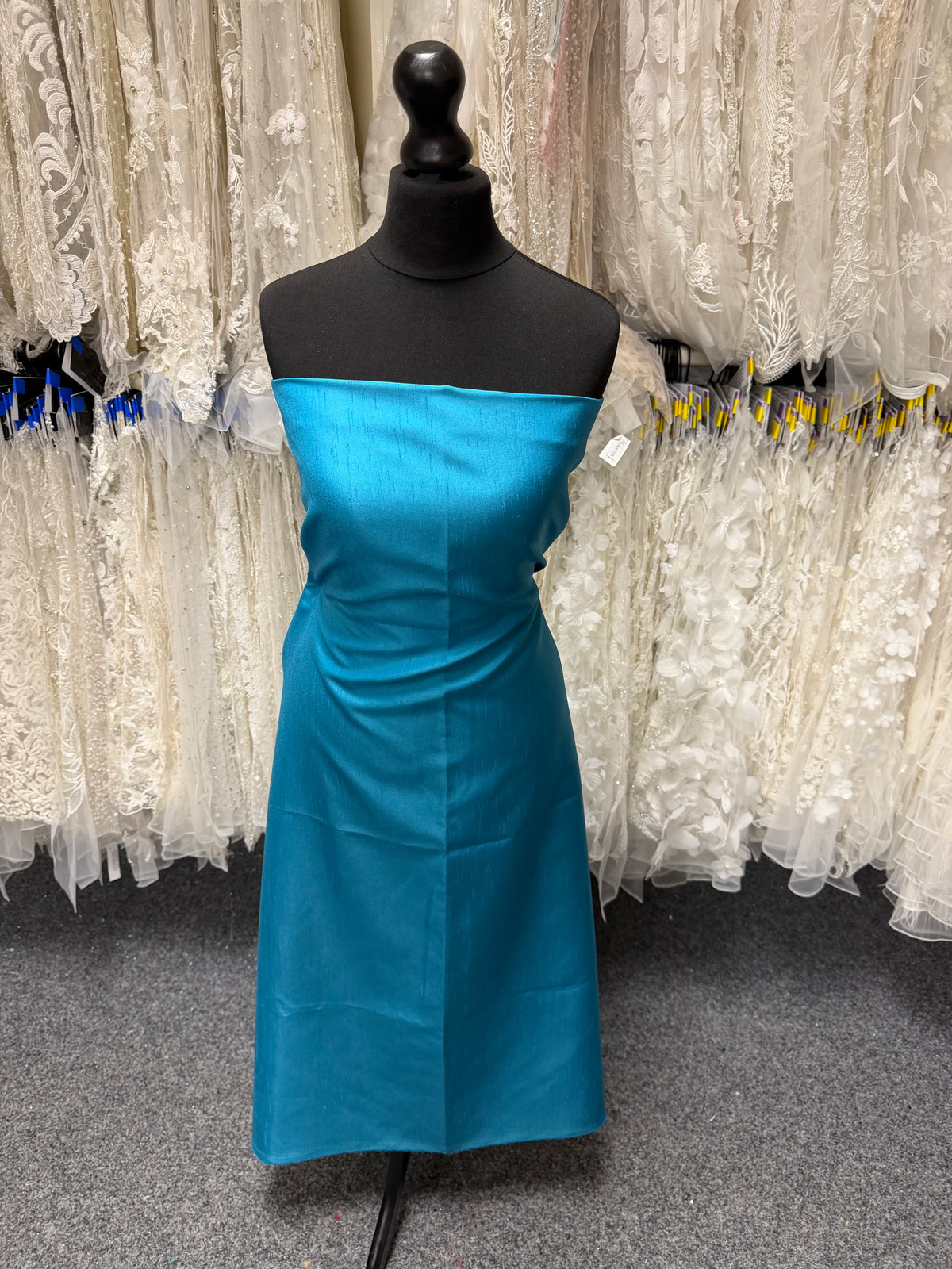 Turquoise Polyester Satin Backed Dupion - Clarity (P967)