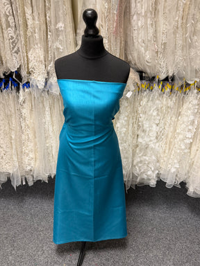 Turquoise Polyester Satin Backed Dupion - Clarity (P967)
