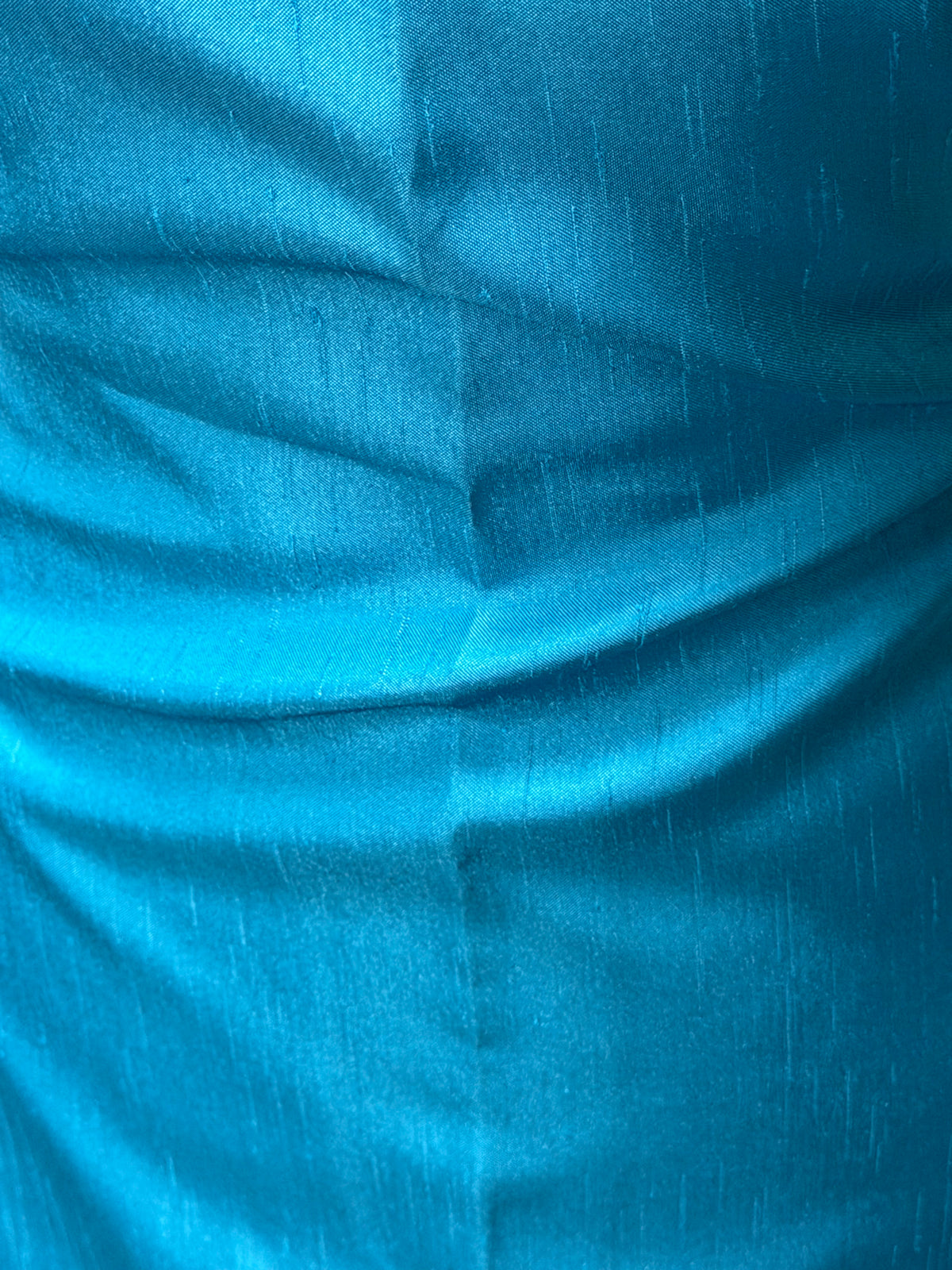 Turquoise Polyester Satin Backed Dupion - Clarity (P967)
