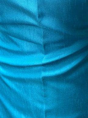 Turquoise Polyester Satin Backed Dupion - Clarity (P967)
