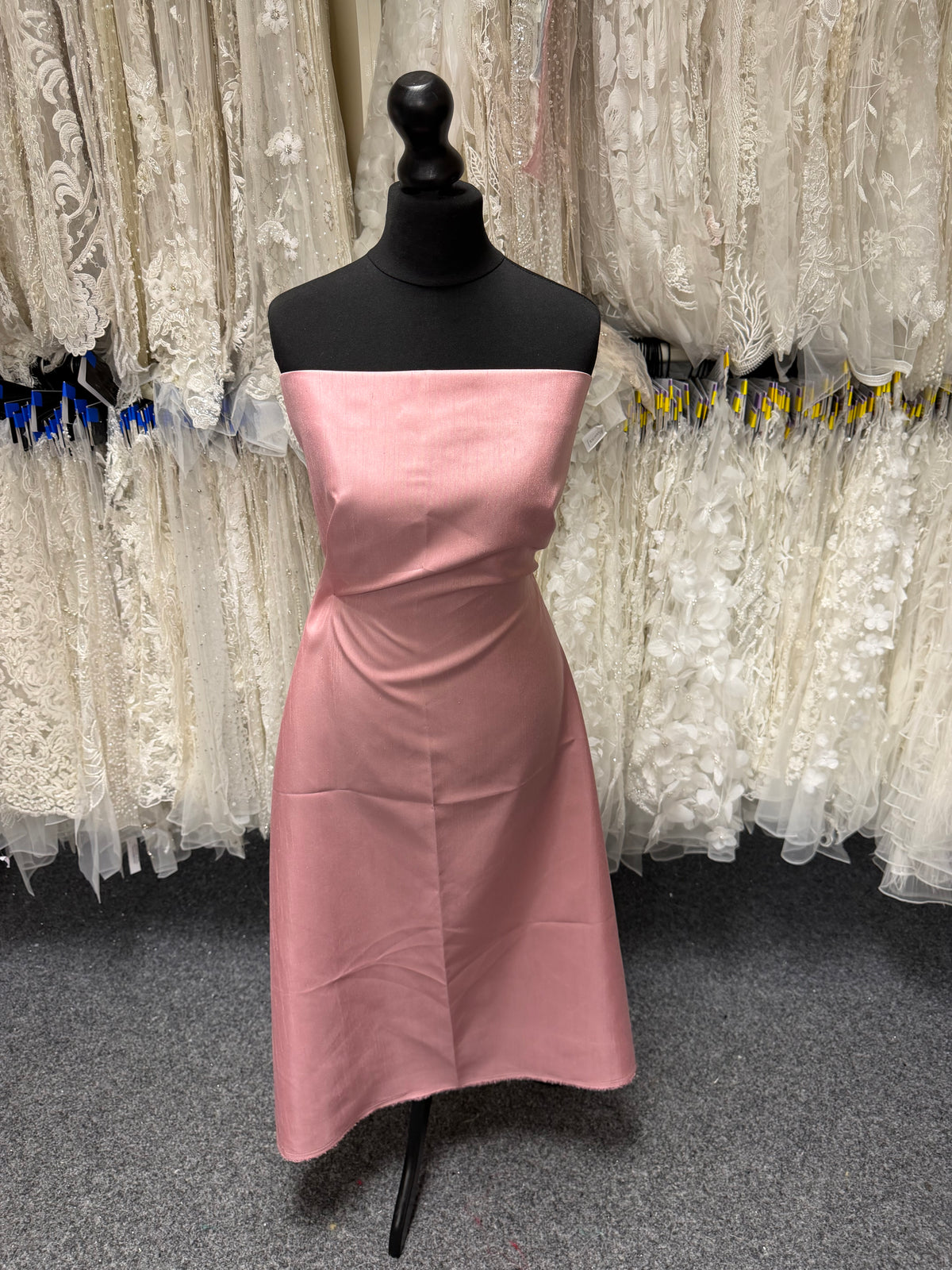 Light Rose Polyester Satin Backed Dupion - Clarity (P967)