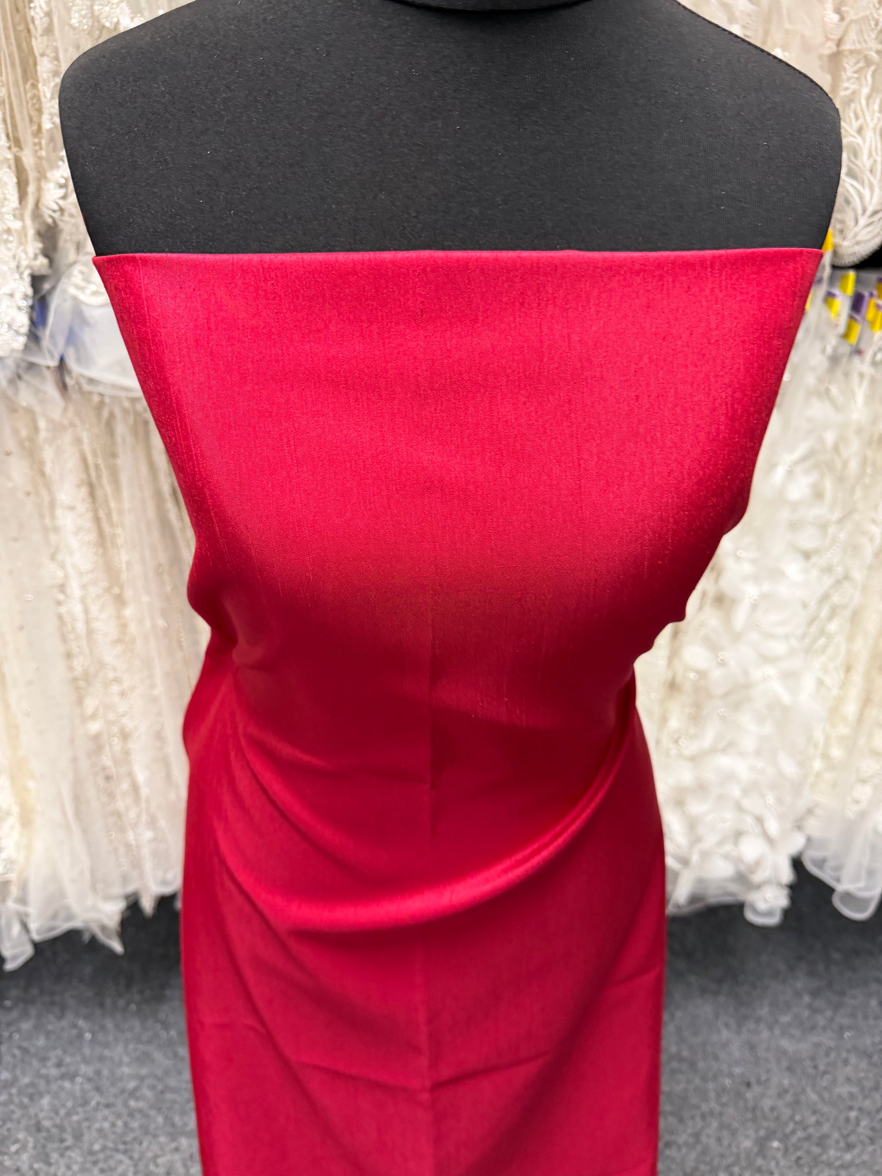 Claret Polyester Satin Backed Dupion - Clarity (P967)