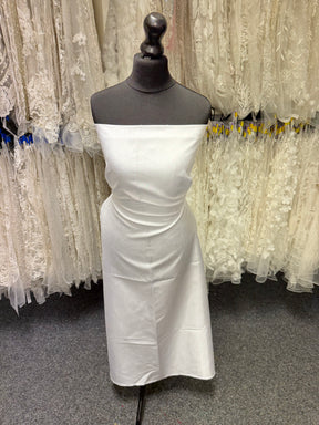 White Polyester Satin Backed Dupion - Clarity (P967)