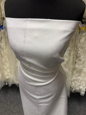 White Polyester Satin Backed Dupion - Clarity (P967)