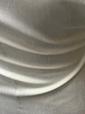 White Polyester Satin Backed Dupion - Clarity (P967)