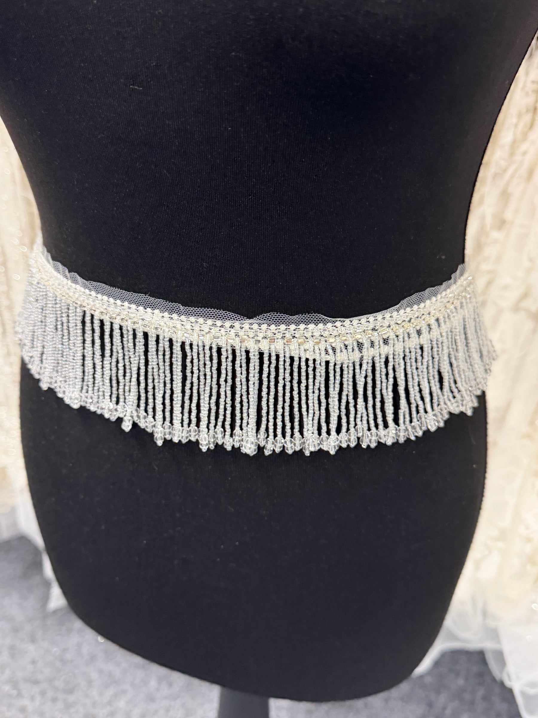 Ivory Beaded Fringing - EH2005