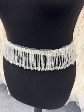 Ivory Beaded Fringing - EH2005