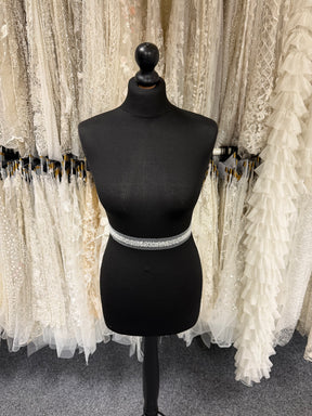 White Beaded Dress Trim - EH2003