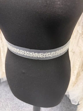 White Beaded Dress Trim - EH2003