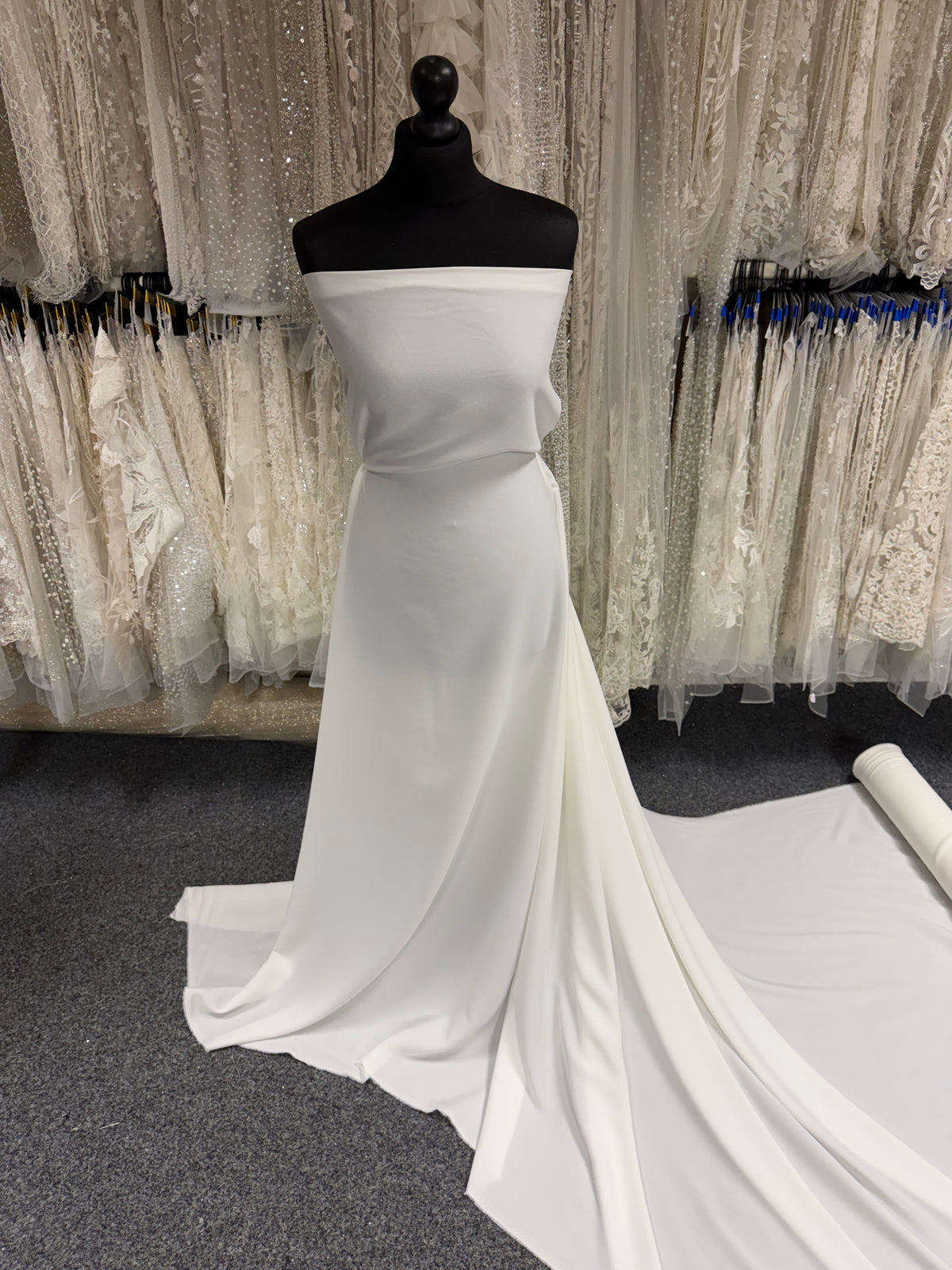 Pale Ivory Medium Weight Polyester Crepe - P59